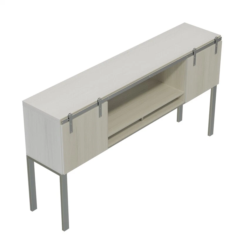 Moderna cabaña de madera Safco Mirella con puertas correderas en fresno blanco Foto 2 de 3