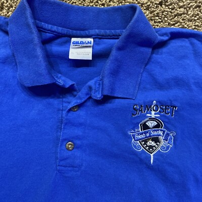Vtg Samoset Friends Of Scouting Boy Scouts of America Polo Shirt Mens XL EUC