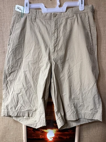 Coulmbia men’s casual brown shorts 38 x 10 flat solid pockets lightweight  - product listing photo