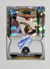 Carlos Rodriguez 2023 1st Bowman Chrome AUTO ATOMIC REFRACTOR 056/100 RC z37