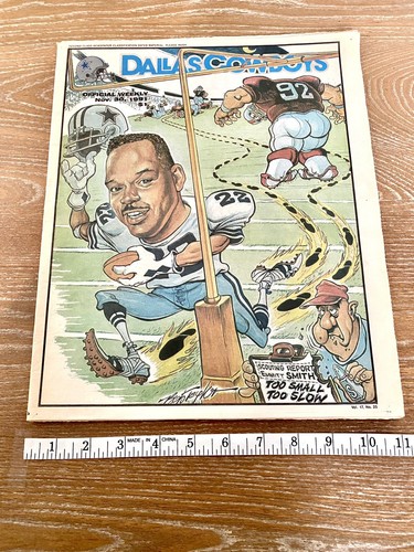 Dallas Cowboys Official Weekly Newsletter Nov. 30, 1991 Emmitt Smith Vol. 17 #25 - Picture 9 of 9