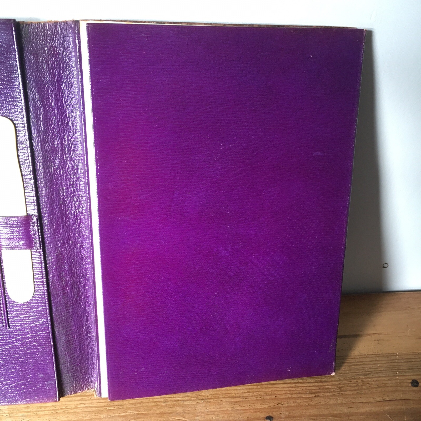 Vintage Writers Folio Brown Leather & Royal Purple interior incl Tools/Paper eBay