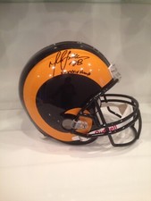 MARSHALL FAULK AUTOGRAPHED “ SB XXXIV CHAMPS “ FULL SIZE HELMET RAMS COA