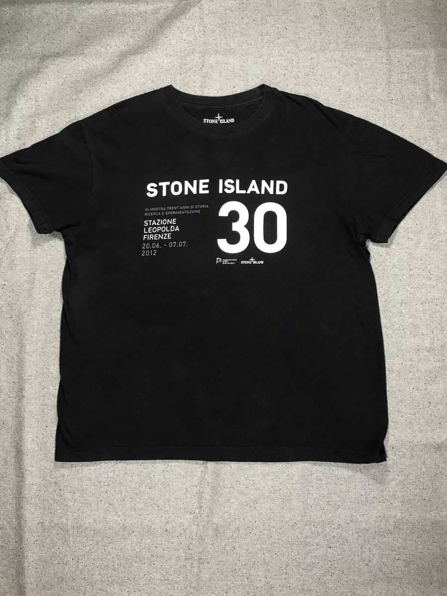 STONE ISLAND, 30TH ANNIVERSARY T-SHIRT, MEN'S LARGE, UNRELEASED SPECIAL, BLACK