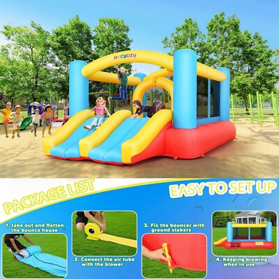 Inflatable Bounce House for Kids 13FTX10FT Bouncy Jumping Castle with 2 Slides 