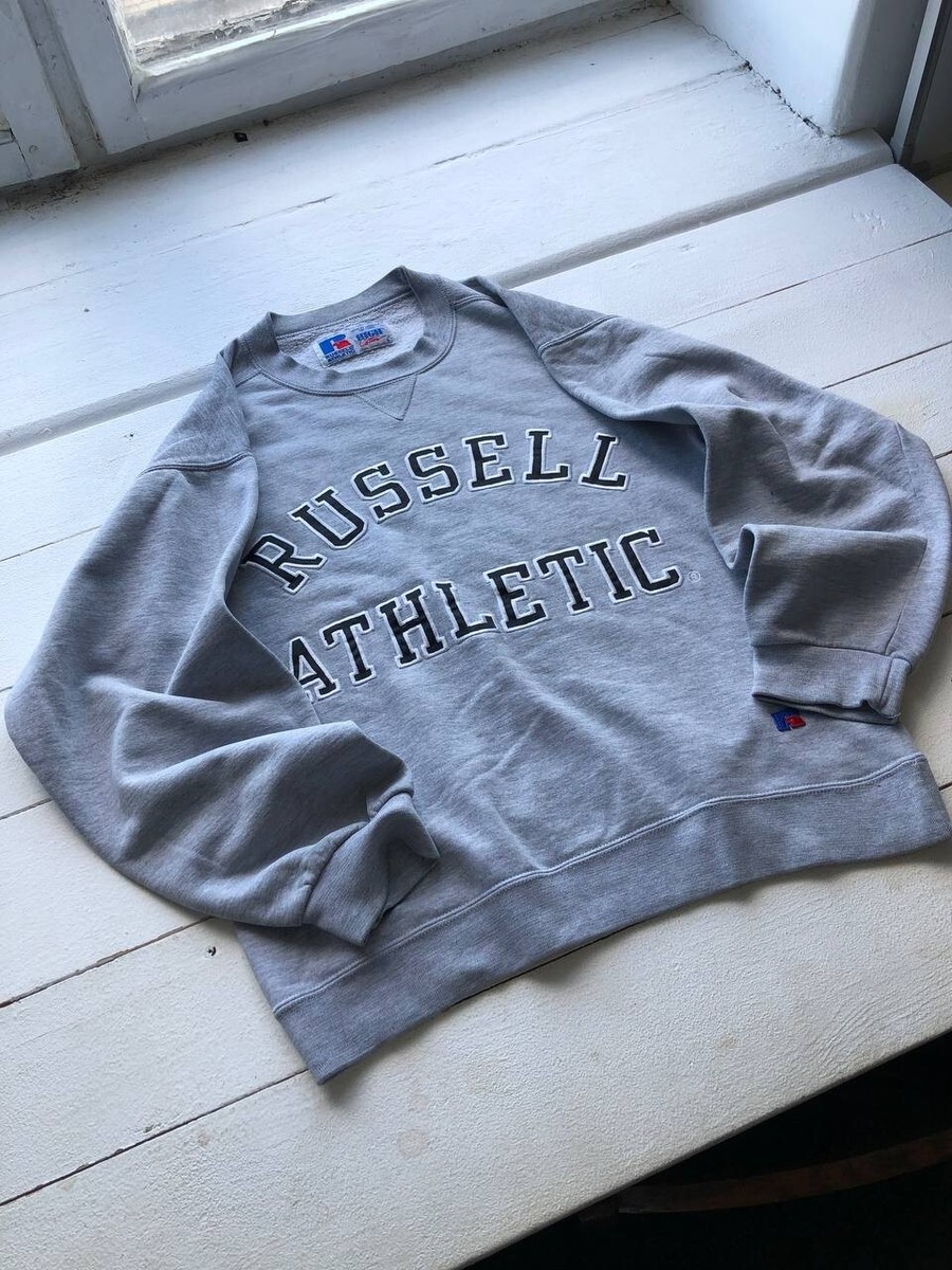 90s usa製 Russell Athletic Grey Sweat 90s Russell Athletic Gray Sweatshirt Relaxed Fit Vintage Mens