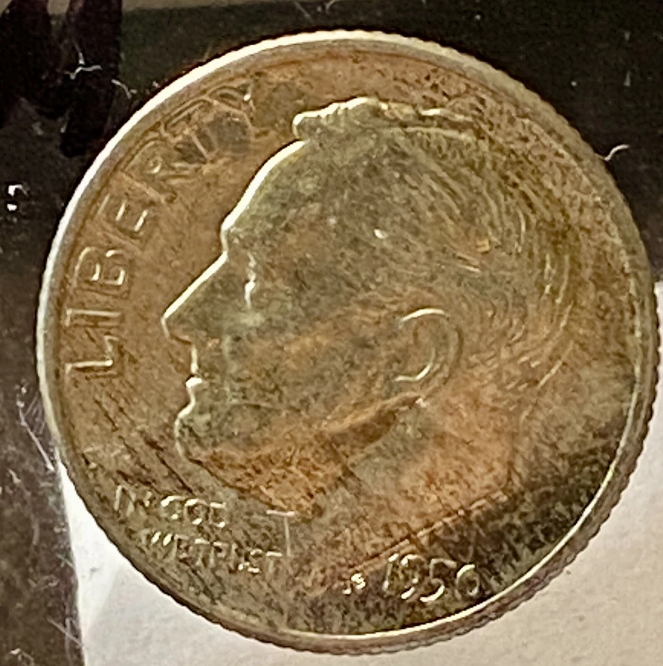1950 S Dime With Mint Errors Planchette Flaw - Image 3 of 4