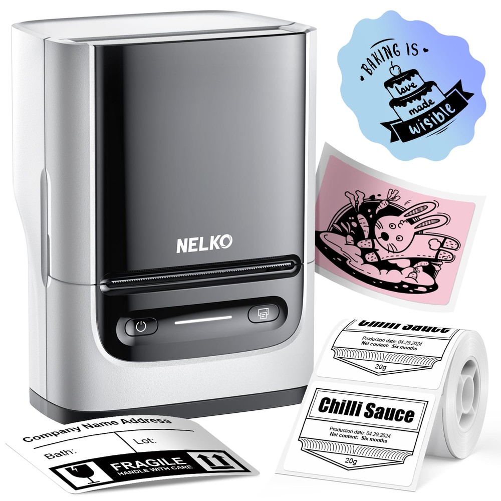 Bluetooth Label Maker Machine PM220 with 2 Inch Tape Portable Thermal Printer