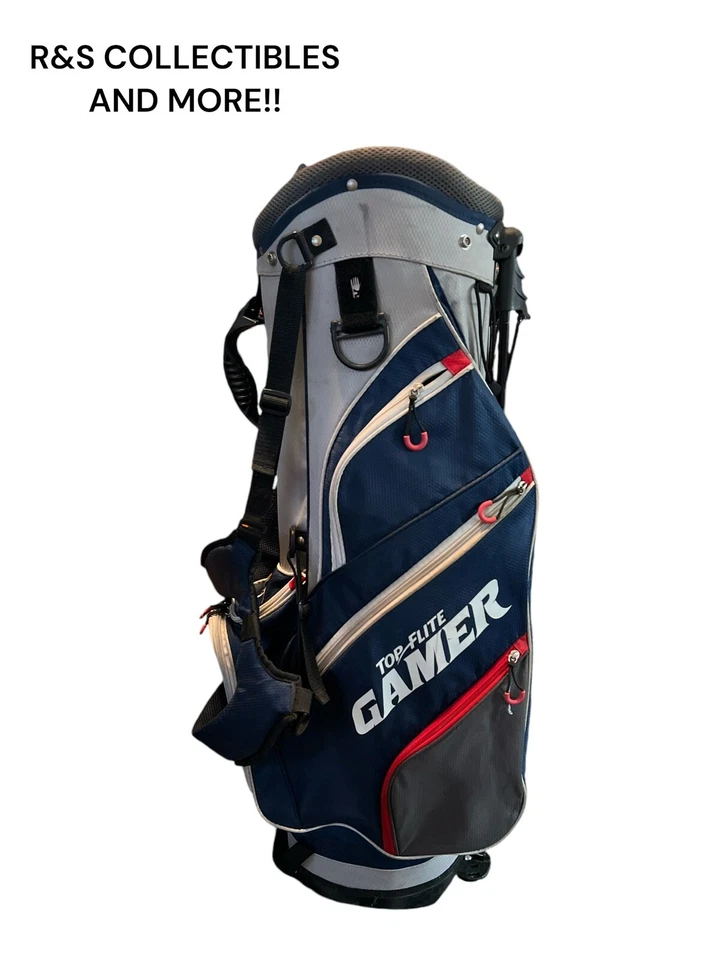 TOP FLITE GAMER GOLF BAG WITH STAND, HAS 6 HOLES CAN FIT UP TO 4 CLUBS IN 1 HOLE - Image 2 of 4