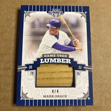 2022 Lumber Game Used Lumber Mark Grace Bat Barrel 4/4 SSP AA