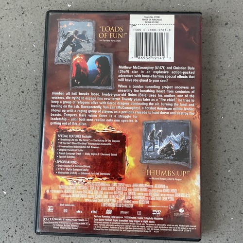 Reign of Fire (DVD, 2002) - Imagen 2 de 4