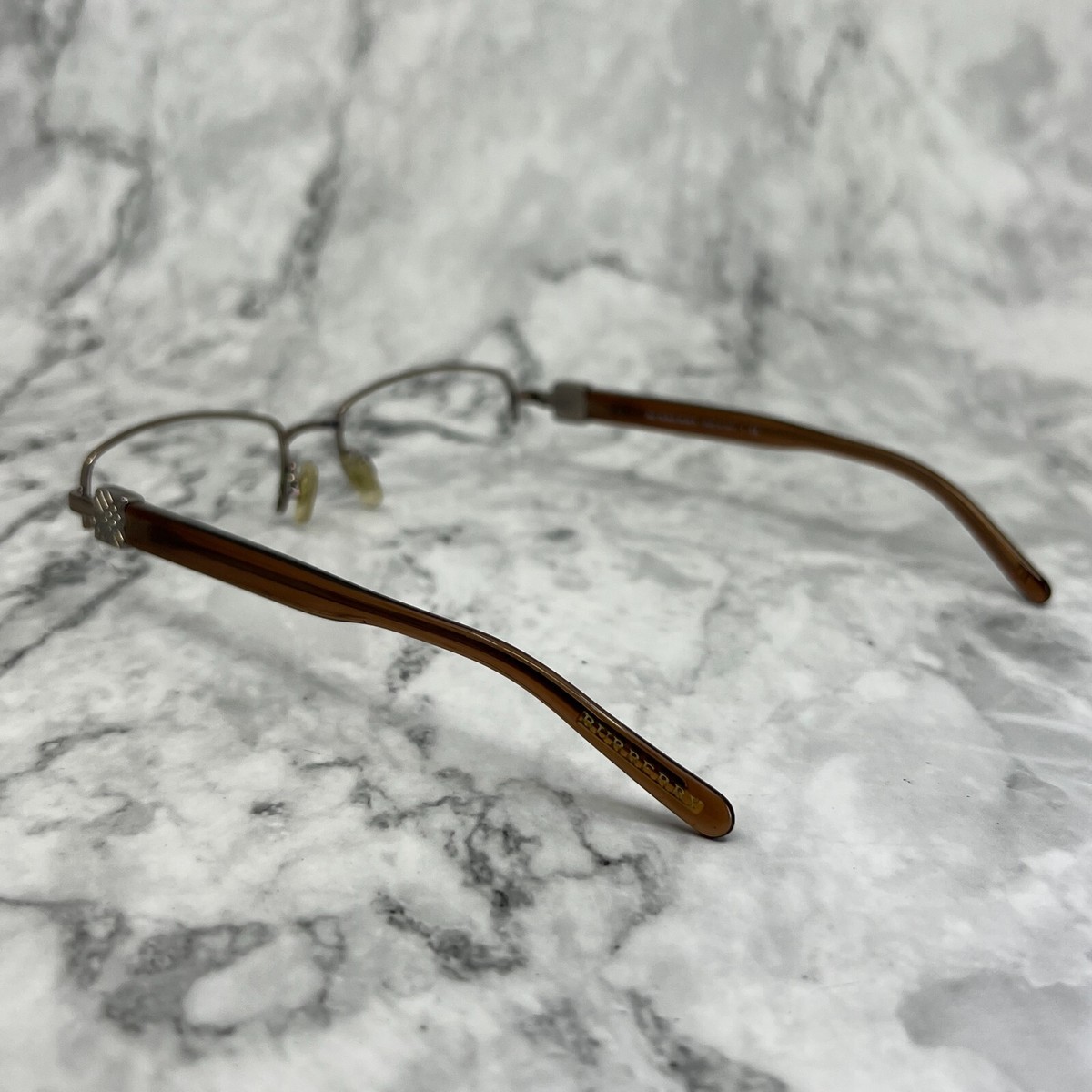 Burberry Half Rim Frame Brown Glasses B1146 1016 52[]17 PRESCRIPTIONS Bronze Burberry Women main image 4