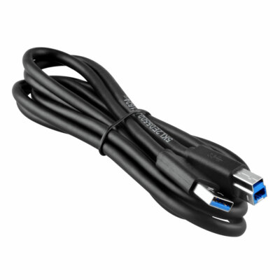 3ft USB 3.0 Printer Cable Type A Male to B Male Scanner Cable High Speed Black