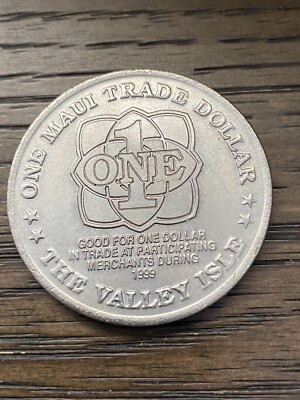 1999 HAWAII MAUI $1 TRADE DOLLAR NENE BIRDS GOOSE WHALE SUN