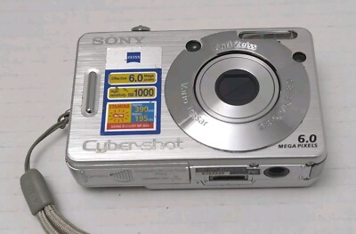 Sony Cyber-shot DSC-W50 6.0Mp Camera Silver PARTS OR REPAIR | eBay