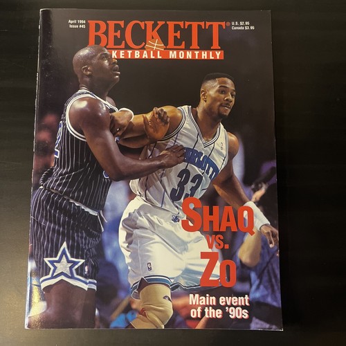 Beckett Basketball Monthly Issue #45 April 1994 Shaquille O'Neal Alonzo Mourning - 第 1/2 張圖片