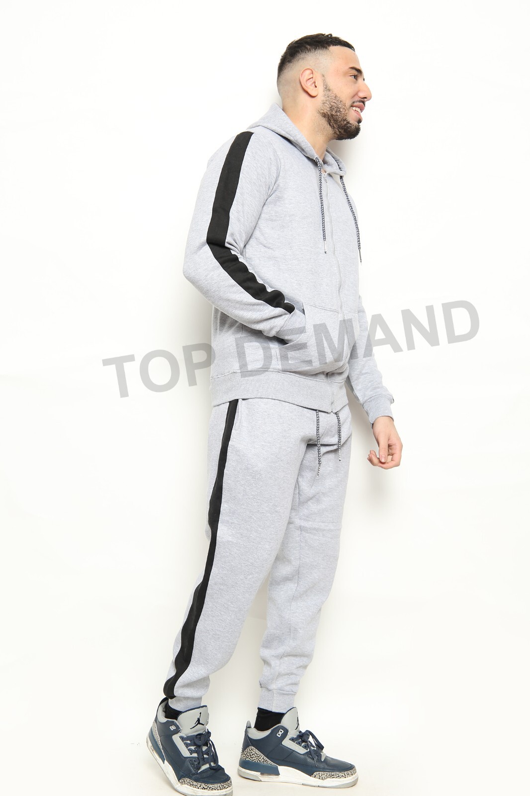 Mens Track Suit SetJoggers Bottoms Fleece Zipper Top Hoodie Hoody Trousers Pants