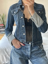 Helmut Lang Vintage 1998 Turned-up Sleeve Denim Jacket It40, Uk8, Us4