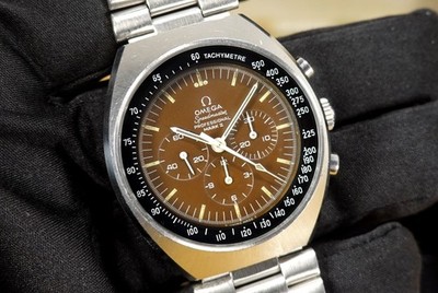 OMEGA 42 mm Speedmaster Mark II 2 Chronograph brown tropical dial 145.014 861