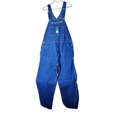 Liberty Denim Overalls Measured 40x34 Made in USA Brass Zipper Carpenter Vtg