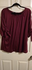 Maroon BY 3x Women's Top Plus Size