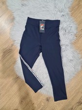 Image of FILA Womens Navy Cropped Taped Leggings Size XS Brand New
