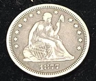1877- s Seated Liberty Quarter in  Very Fine