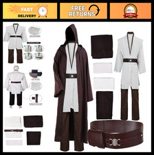Men's Hooded Tunic Costume Cloak Set - Full Halloween Cosplay Robe Outfit