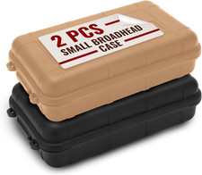 2 Pcs Waterproof Box Set (Black & Khaki) for Hiking, Camping, Fishing Gear