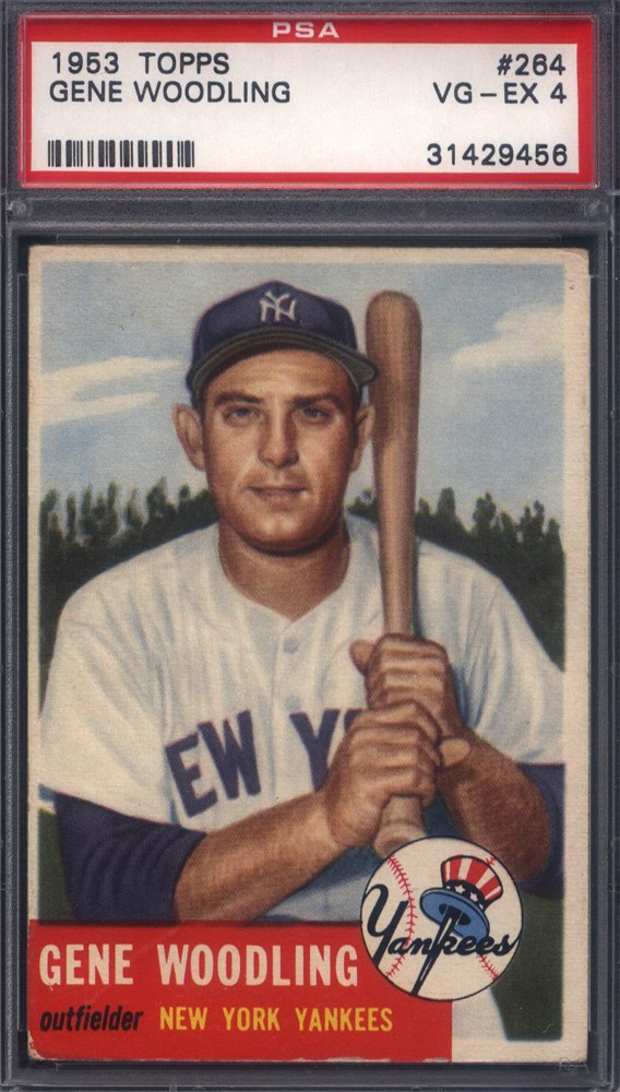 1953 Topps #264 Gene Woodling Yankees PSA 4