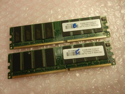 2X LOT - 512MB DDR PC400 400MHz DDR1 RAM DESKTOP DT Memory ( VINTAGE )