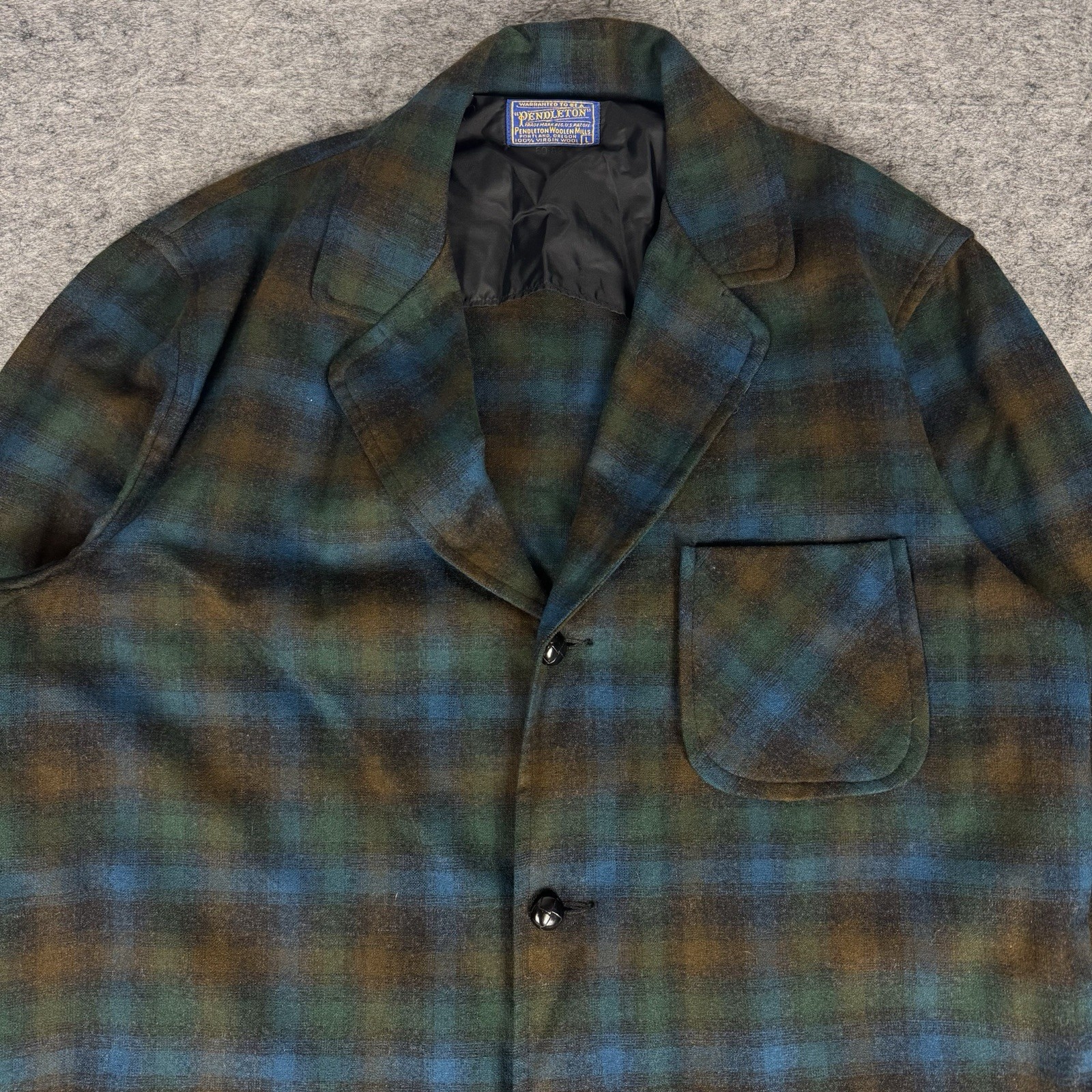Vintage Pendleton Wool Blazer Chore Jacket Barn U… - image 2