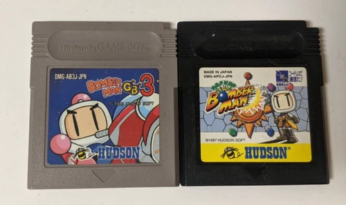 Nintendo Game Boy Japanese Lot of 2 - Bomberman & Bomberman GB 3 - DZcx110