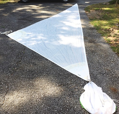 Spinnaker or Dazy  Staysail, Cross Cut Nylon Construction,  with Launch Bag
