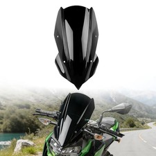 Double Bubble Tall Windshield for Z400 2019-2024 | Reduces Chest Wind Black