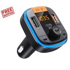 Versatile Bluetooth Car Charger  FM Transmitter - Supports Multi-Media Playback