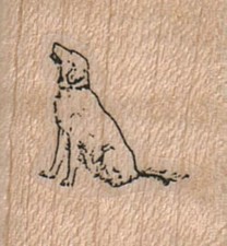 Small Dog 1 x 1" Mounted Rubber Stamp, Dog Stamp, Dog Lover