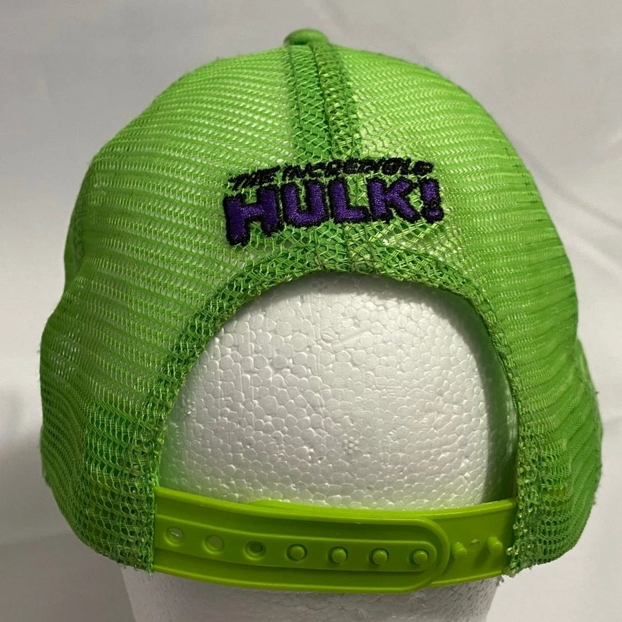 Sombrero ajustable verde vintage con espalda a presión The Incredible Hulk de Marvel Comics Foto 2 de 4