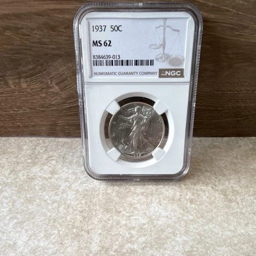 1937 Liberty Walking Half Dollar NGC MS 62 Silver Philadelphia