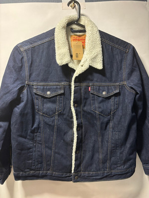 Levis XL Sherpa Denim Type III Sherpa Trucker Jacket 163650075 NEW