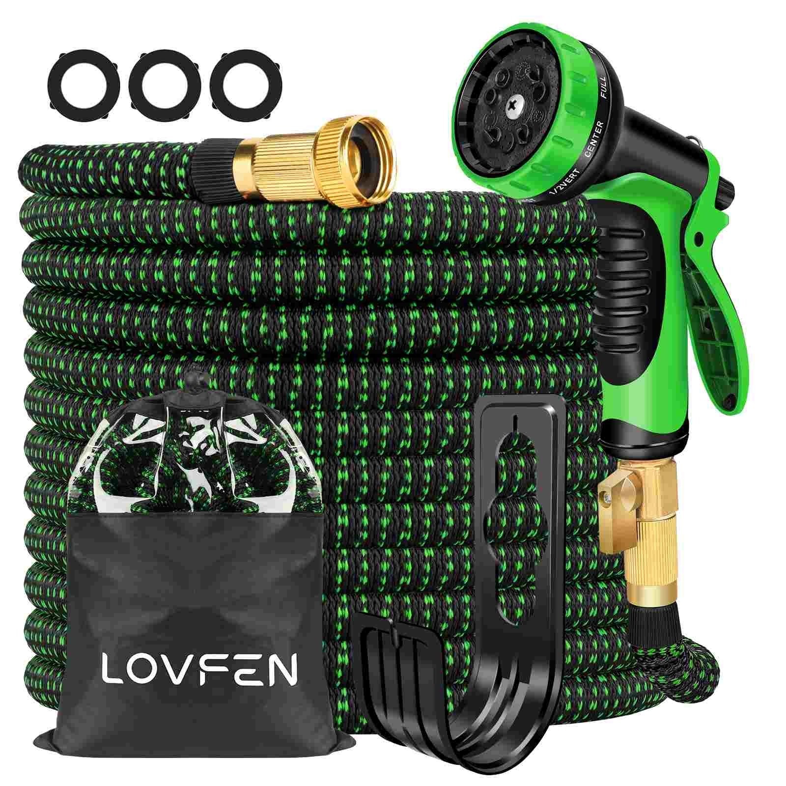 50/75/100/150ft Expandable Flexible Garden Water Hose + 10 Function Sprayer
