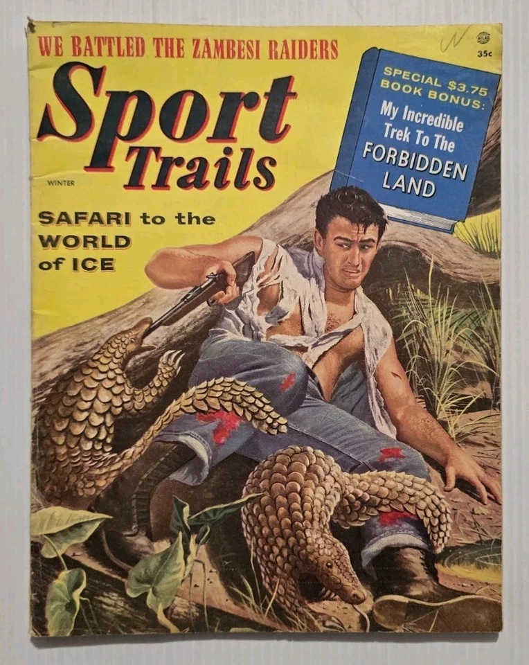 SPORT TRAILS Magazine Vol 1 #3 Winter 1956 Men's Adventure Action Pulp Stories - Image 2 of 4