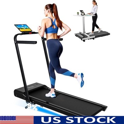 Foldable Walking Pad Treadmill Home Office W/ Manual Incline & App Control New