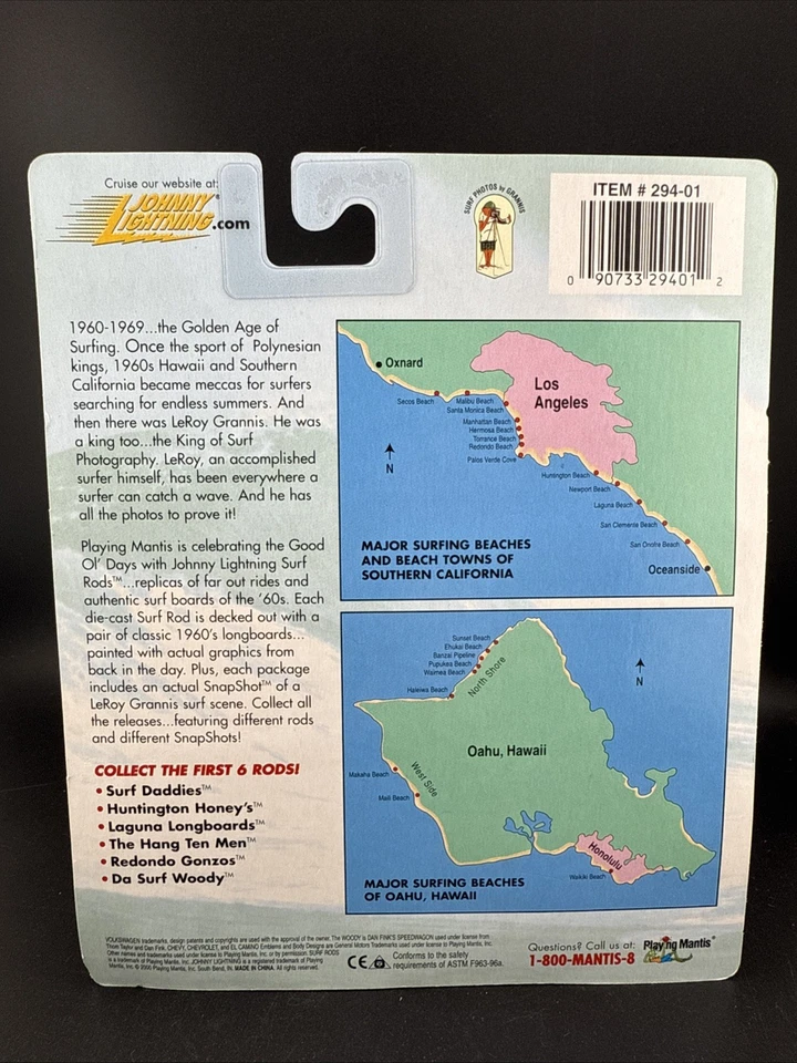 Johnny Lightning Surf Rods LAGUNA LONGBOARDS brown with boards VERY NICE - Image 3 of 3