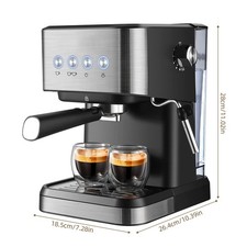 A- 15 Bar Machine 1050W All-In-One Semi-Automatic Coffee Machine