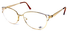 LOGO PARIS 239-12 150 NOS France Gold/Silver Eyeglasses Frame 54-16-130