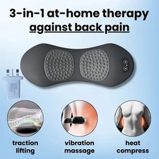 3 In 1 Electric Lumbar Support Pillow Smooth Spine Triple Fusion Back Massager .