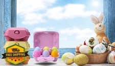 6-Count Colored Egg Cartons, 20 Pack Natural Pulp Paper for Chicken Eggs