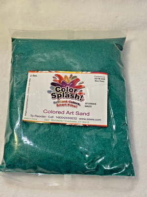 #ad COLOR SPLASH Emerald Green Colored Sand for Sand Art Crafts 2 POUNDS $11.40