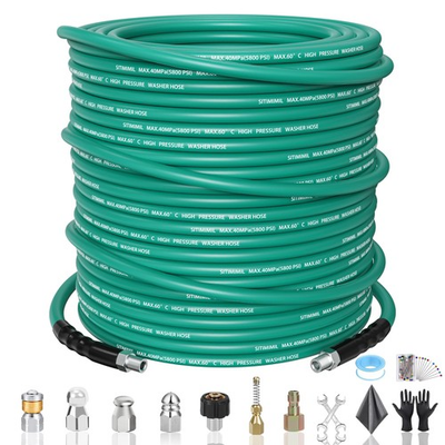 #ad 150FT Sewer Jetter Kit for Pressure Washer1 4#x27;’NPT Drain Cleaner Hose 5800PS... $148.70
